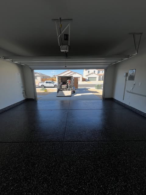 Custom resin floor project by 951Resin Co.